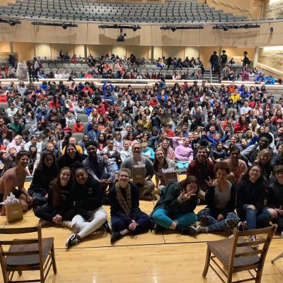 A high school audience and the National Players 